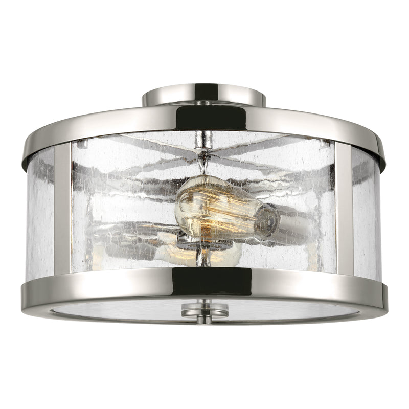 Two Light Semi-Flush Mount<br /><span style="color:#4AB0CE;">Entrega: 4-10 dias en USA</span><br /><span style="color:#4AB0CE;font-size:60%;">PREGUNTE POR ENTREGA EN PANAMA</span><br />Collection: Harrow<br />Finish: Polished Nickel