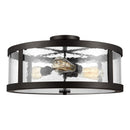 Three Light Semi-Flush Mount<br /><span style="color:#4AB0CE;">Entrega: 4-10 dias en USA</span><br /><span style="color:#4AB0CE;font-size:60%;">PREGUNTE POR ENTREGA EN PANAMA</span><br />Collection: Harrow<br />Finish: Oil Rubbed Bronze
