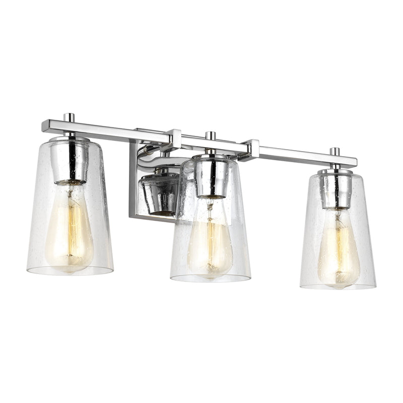 Three Light Vanity<br /><span style="color:#4AB0CE;">Entrega: 4-10 dias en USA</span><br /><span style="color:#4AB0CE;font-size:60%;">PREGUNTE POR ENTREGA EN PANAMA</span><br />Collection: Mercer<br />Finish: Chrome
