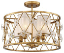 Metropolitan - N6565-596 - Four Light Semi Flush Mount - Victoria Park - Elara Gold
