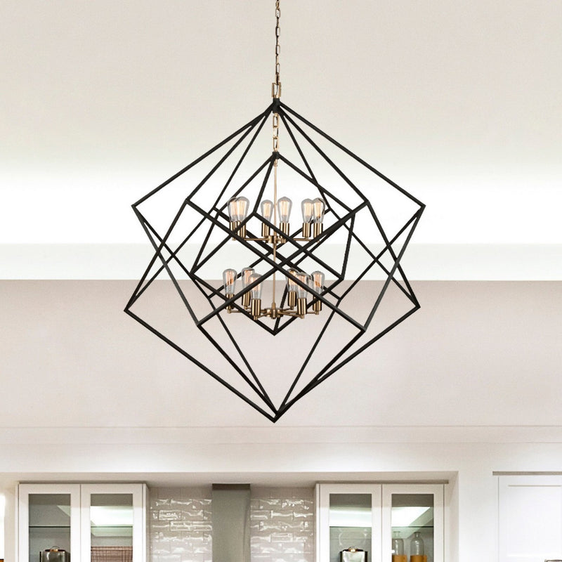 Artcraft Canada - AC11112 - 12 Light Chandelier - Artistry - Matte Black & Harvest Brass