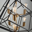 Six Light Chandelier<br /><span style="color:#4AB0CE;">Entrega: 4-10 dias en USA</span><br /><span style="color:#4AB0CE;font-size:60%;">PREGUNTE POR ENTREGA EN PANAMA</span><br />Collection: Artistry<br />Finish: Matte Black & Harvest Brass