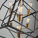 Six Light Chandelier<br /><span style="color:#4AB0CE;">Entrega: 4-10 dias en USA</span><br /><span style="color:#4AB0CE;font-size:60%;">PREGUNTE POR ENTREGA EN PANAMA</span><br />Collection: Artistry<br />Finish: Matte Black & Harvest Brass