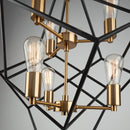 Six Light Chandelier<br /><span style="color:#4AB0CE;">Entrega: 4-10 dias en USA</span><br /><span style="color:#4AB0CE;font-size:60%;">PREGUNTE POR ENTREGA EN PANAMA</span><br />Collection: Artistry<br />Finish: Matte Black & Harvest Brass