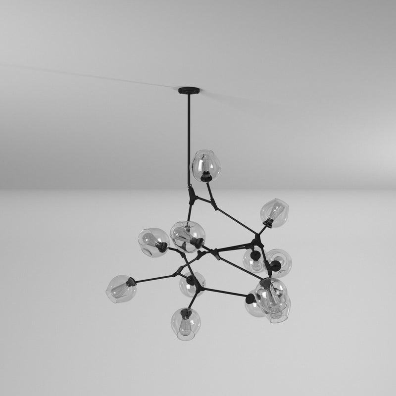 12 Light Chandelier<br /><span style="color:#4AB0CE;">Entrega: 4-10 dias en USA</span><br /><span style="color:#4AB0CE;font-size:60%;">PREGUNTE POR ENTREGA EN PANAMA</span><br />Collection: Organic<br />Finish: Black