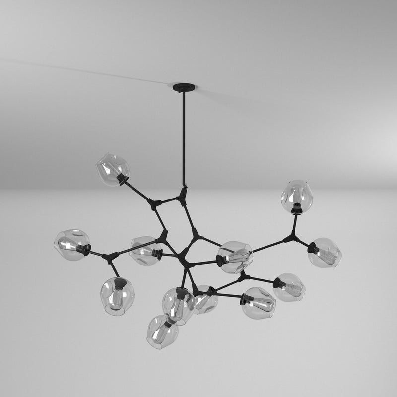 12 Light Chandelier<br /><span style="color:#4AB0CE;">Entrega: 4-10 dias en USA</span><br /><span style="color:#4AB0CE;font-size:60%;">PREGUNTE POR ENTREGA EN PANAMA</span><br />Collection: Organic<br />Finish: Black