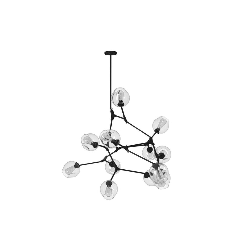 12 Light Chandelier<br /><span style="color:#4AB0CE;">Entrega: 4-10 dias en USA</span><br /><span style="color:#4AB0CE;font-size:60%;">PREGUNTE POR ENTREGA EN PANAMA</span><br />Collection: Organic<br />Finish: Black