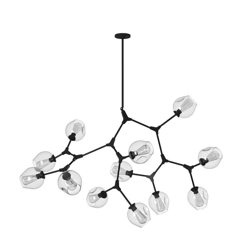 12 Light Chandelier<br /><span style="color:#4AB0CE;">Entrega: 4-10 dias en USA</span><br /><span style="color:#4AB0CE;font-size:60%;">PREGUNTE POR ENTREGA EN PANAMA</span><br />Collection: Organic<br />Finish: Black