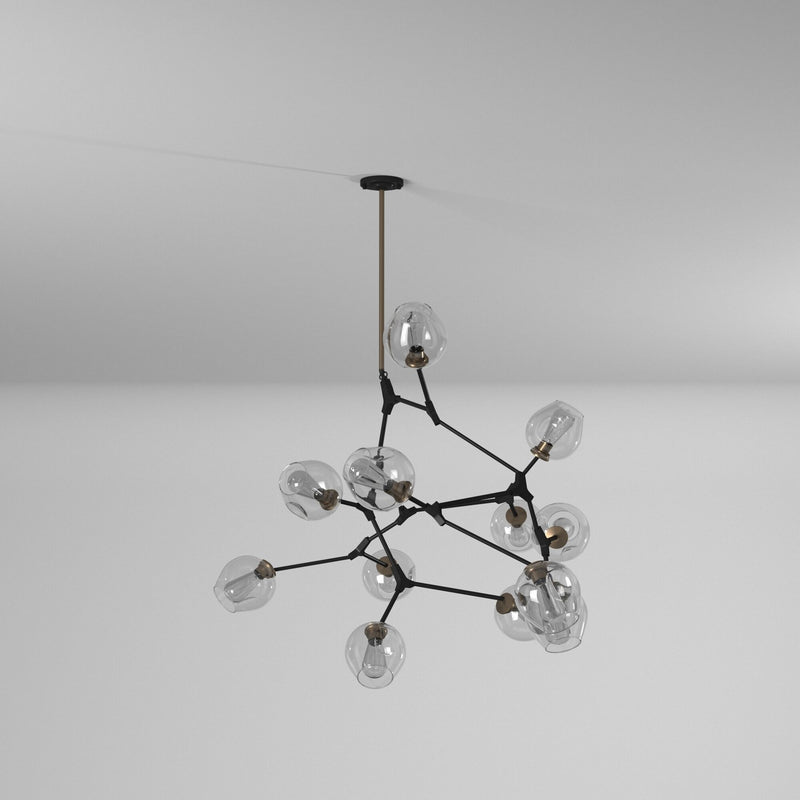 12 Light Chandelier<br /><span style="color:#4AB0CE;">Entrega: 4-10 dias en USA</span><br /><span style="color:#4AB0CE;font-size:60%;">PREGUNTE POR ENTREGA EN PANAMA</span><br />Collection: Organic<br />Finish: Vintage Brass