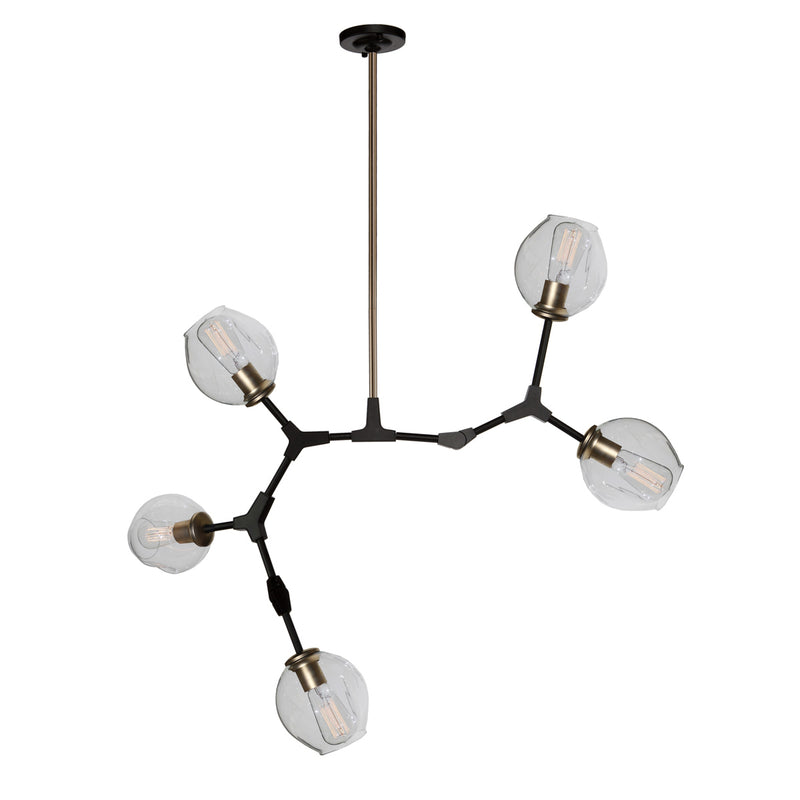 Artcraft Canada - JA14025VB - Five Light Chandelier - Organic - Vintage Brass