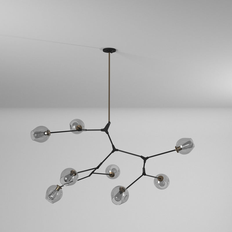 Eight Light Chandelier<br /><span style="color:#4AB0CE;">Entrega: 4-10 dias en USA</span><br /><span style="color:#4AB0CE;font-size:60%;">PREGUNTE POR ENTREGA EN PANAMA</span><br />Collection: Organic<br />Finish: Vintage Brass
