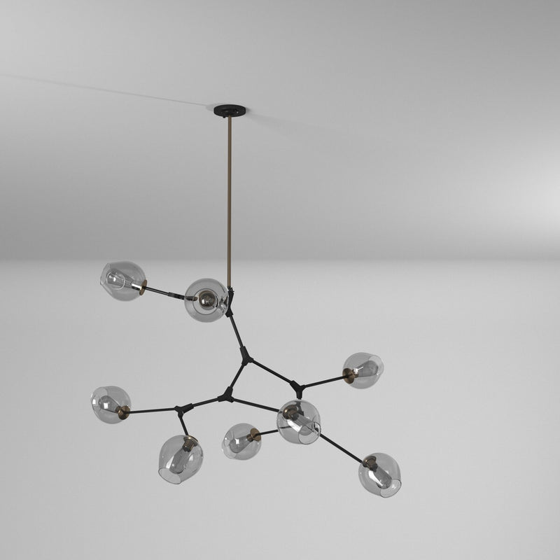 Eight Light Chandelier<br /><span style="color:#4AB0CE;">Entrega: 4-10 dias en USA</span><br /><span style="color:#4AB0CE;font-size:60%;">PREGUNTE POR ENTREGA EN PANAMA</span><br />Collection: Organic<br />Finish: Vintage Brass