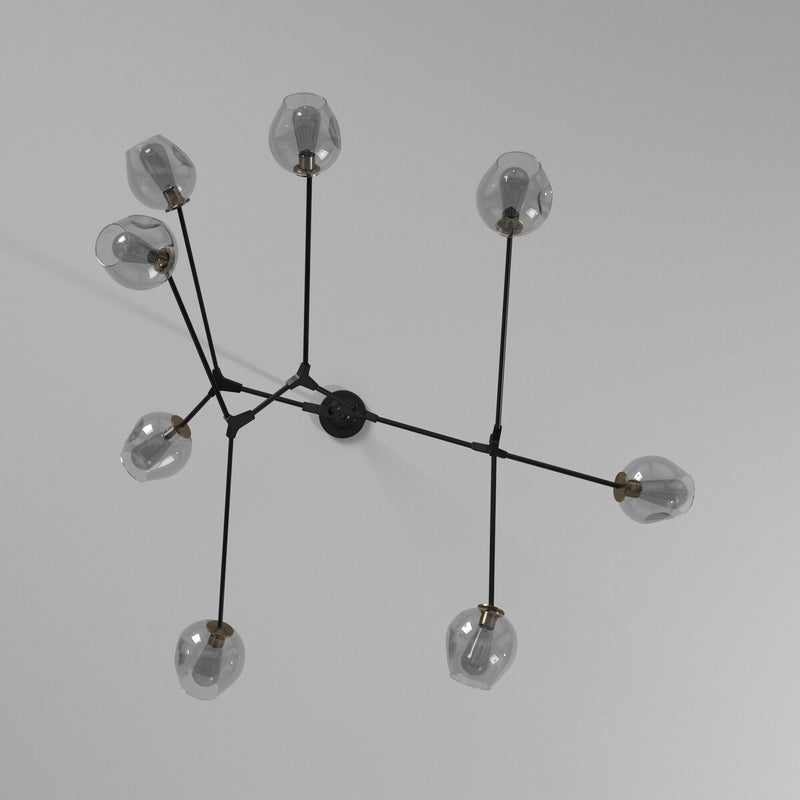 Eight Light Chandelier<br /><span style="color:#4AB0CE;">Entrega: 4-10 dias en USA</span><br /><span style="color:#4AB0CE;font-size:60%;">PREGUNTE POR ENTREGA EN PANAMA</span><br />Collection: Organic<br />Finish: Vintage Brass