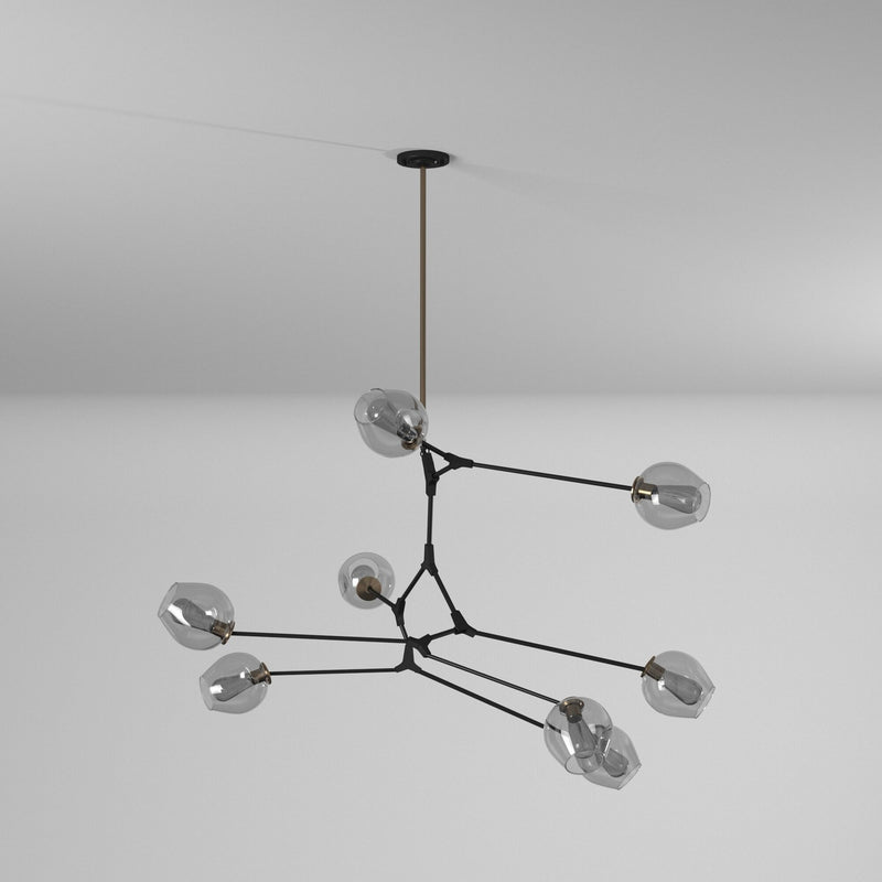 Eight Light Chandelier<br /><span style="color:#4AB0CE;">Entrega: 4-10 dias en USA</span><br /><span style="color:#4AB0CE;font-size:60%;">PREGUNTE POR ENTREGA EN PANAMA</span><br />Collection: Organic<br />Finish: Vintage Brass
