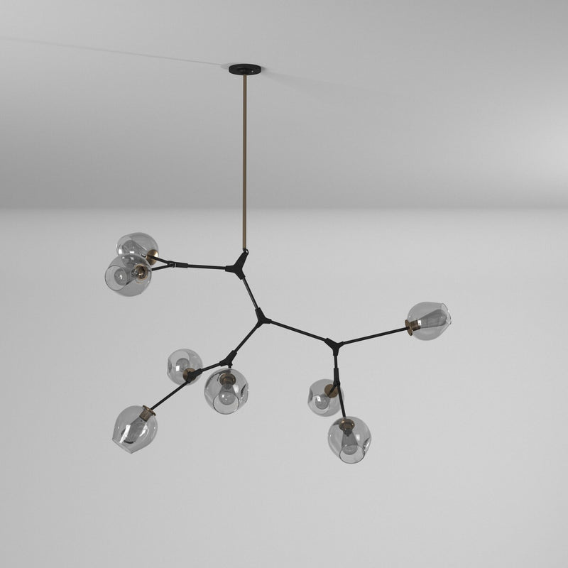 Eight Light Chandelier<br /><span style="color:#4AB0CE;">Entrega: 4-10 dias en USA</span><br /><span style="color:#4AB0CE;font-size:60%;">PREGUNTE POR ENTREGA EN PANAMA</span><br />Collection: Organic<br />Finish: Vintage Brass