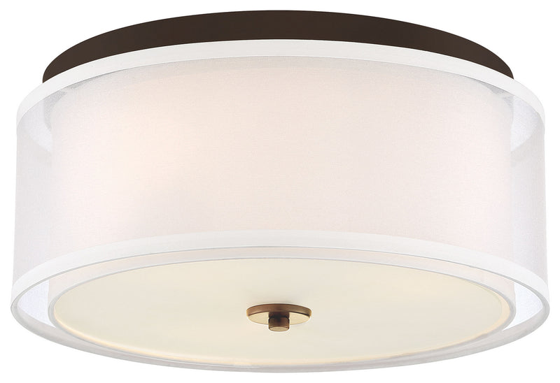 Minka-Lavery - 3078-416 - Three Light Flush Mount - Studio 5 - Painted Bronze w/Natural Brushed Brass