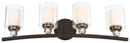 Minka-Lavery - 3080-416 - Four Light Bath - Studio 5 - Painted Bronze w/Natural Brushed Brass