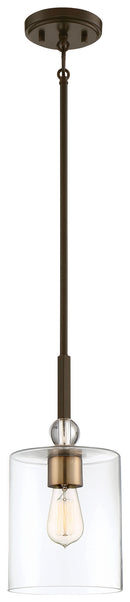 Minka-Lavery - 3089-416 - One Light Mini Pendant - Studio 5 - Painted Bronze w/Natural Brushed Brass