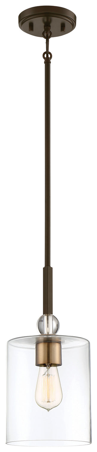 Minka-Lavery - 3089-416 - One Light Mini Pendant - Studio 5 - Painted Bronze w/Natural Brushed Brass