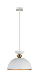 LÁMPARA DE TECHO COLGANTE DECORATIVA 1XE27-40W (NO INCLUIDO) 110-240V, 50-60HZ, GRADO DE PROTECCION IP20, ACABADO BLANCO.