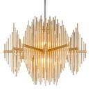 Corbett Lighting - 238-43-GL/SS - Two Light Chandelier - Theory - Gold Leaf/Stainless Steel