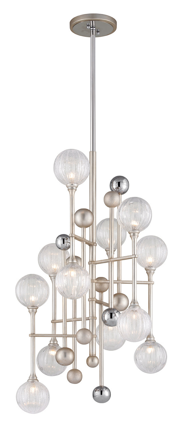 Corbett Lighting - 241-012-SL/PC - 12 Light Chandelier - Majorette - Silver Leaf W Polished Chrome