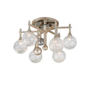 Corbett Lighting - 241-36-SL/PC - LED Semi Flush Mount - Majorette - Silver Leaf W Polished Chrome