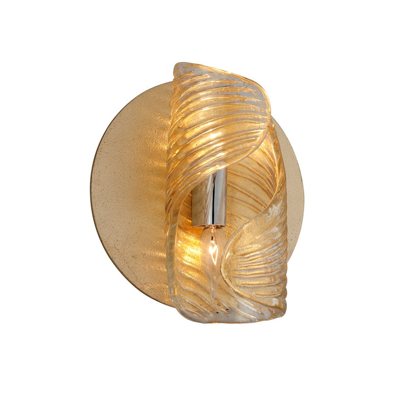 Corbett Lighting - 246-12 - Two Light Wall Sconce - Flaunt - Gold Leaf W Polished Stainless