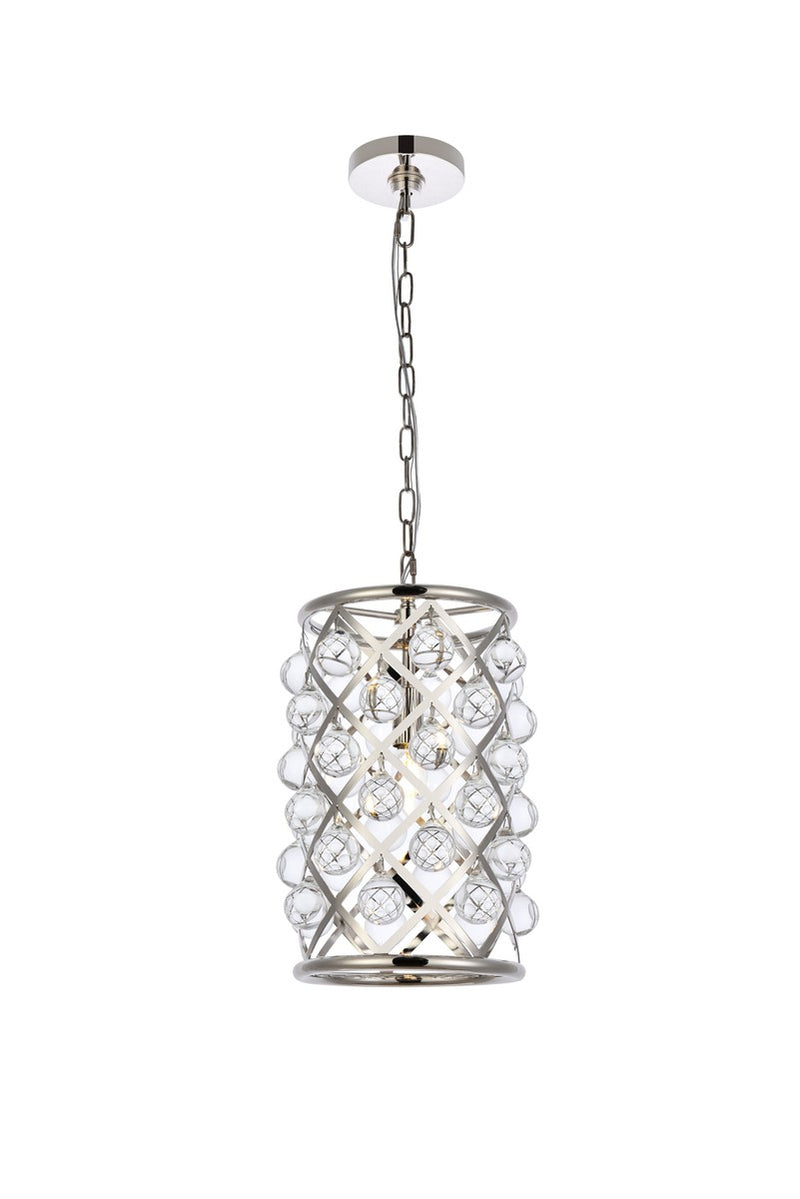Elegant Lighting - 1204D8PN/RC - One Light Pendant - Madison - Polished Nickel