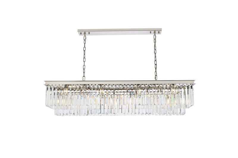 Elegant Lighting - 1232D60PN/RC - 12 Light Chandelier - Sydney - Polished Nickel