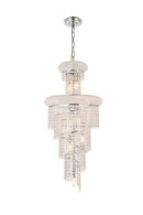 Elegant Lighting - V1800SR16C/RC - Ten Light Pendant - Spiral - Chrome