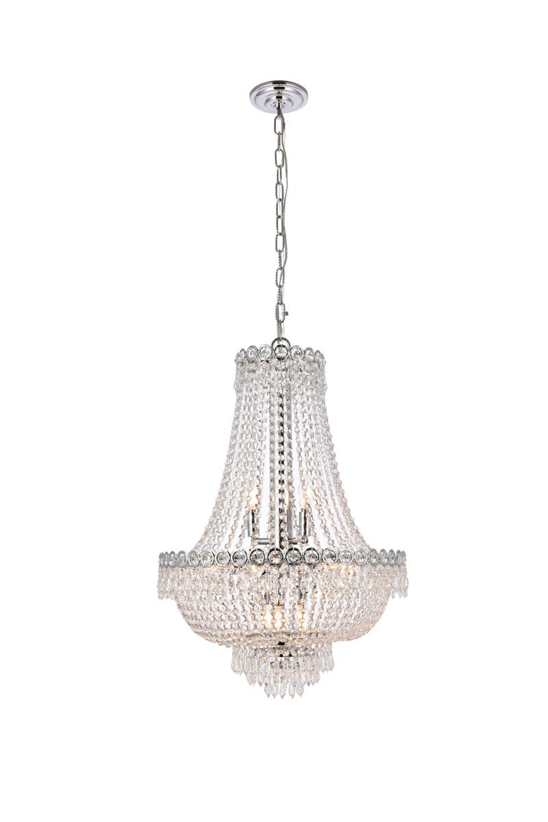 Elegant Lighting - V1900D20C/RC - 12 Light Chandelier - Century - Chrome