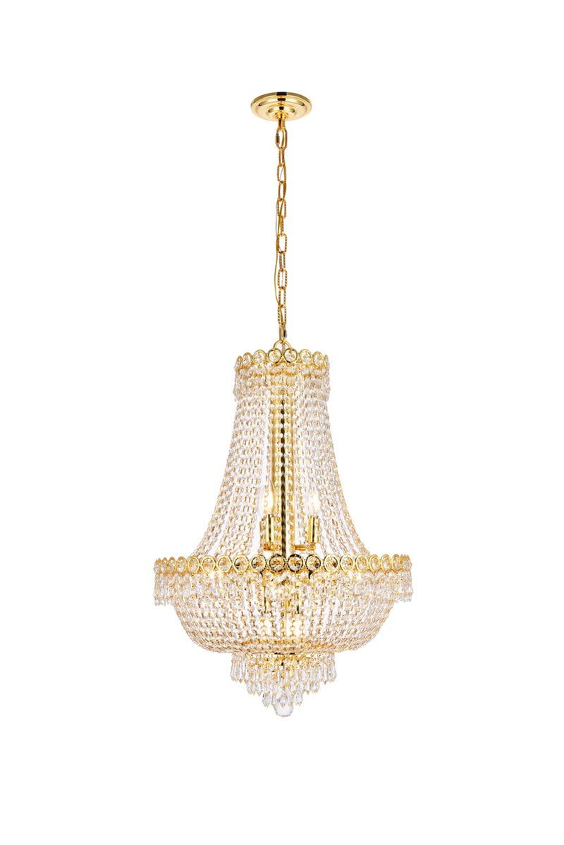 Elegant Lighting - V1900D20G/RC - 12 Light Chandelier - Century - Gold