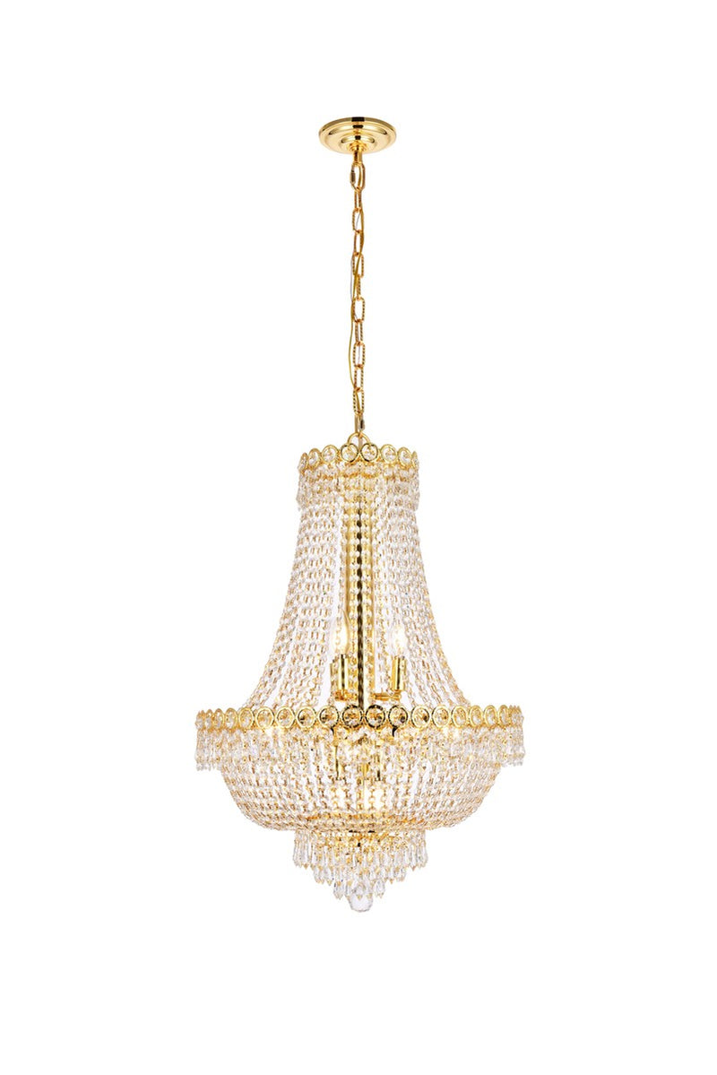 Elegant Lighting - V1900D20G/RC - 12 Light Chandelier - Century - Gold