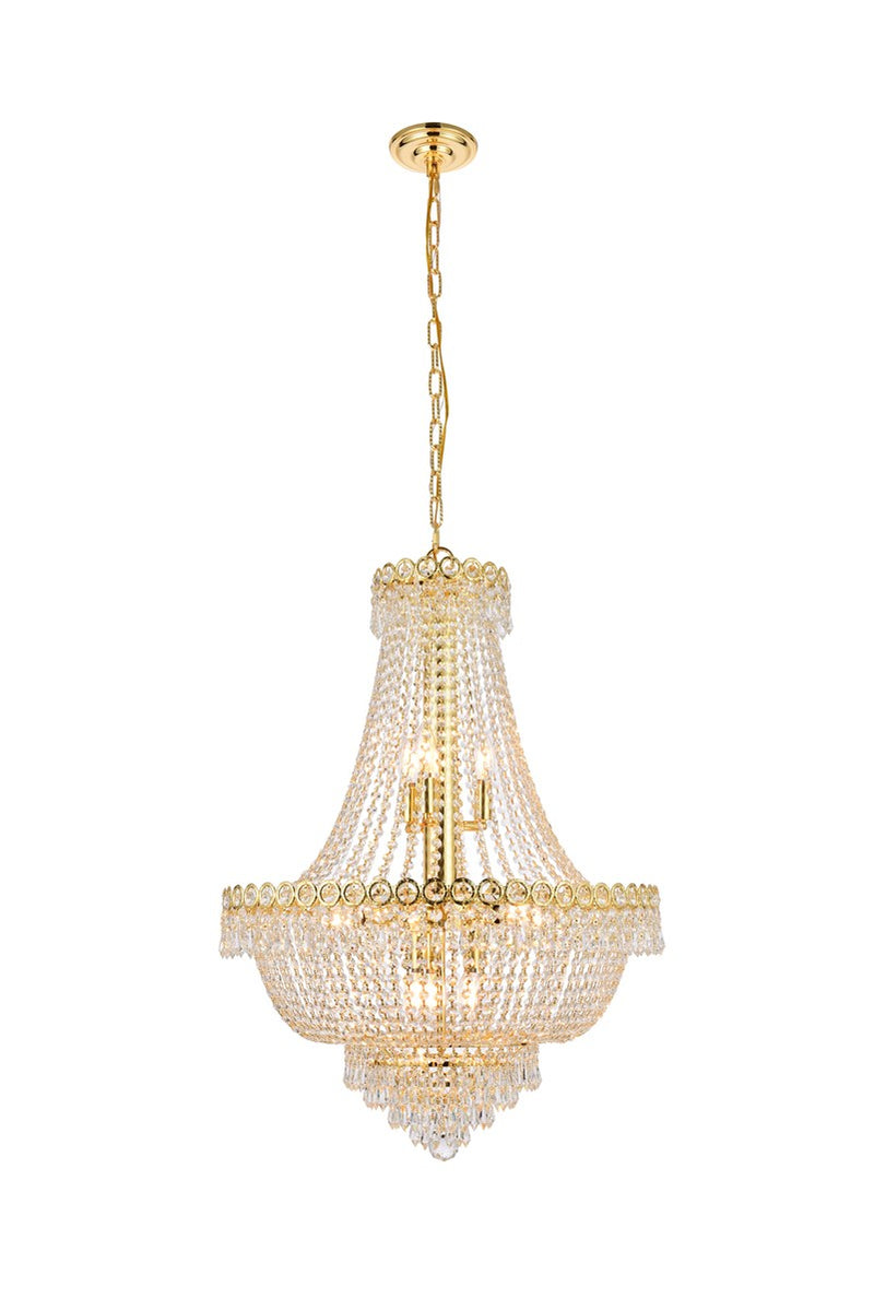 Elegant Lighting - V1900D24G/RC - 12 Light Chandelier - Century - Gold