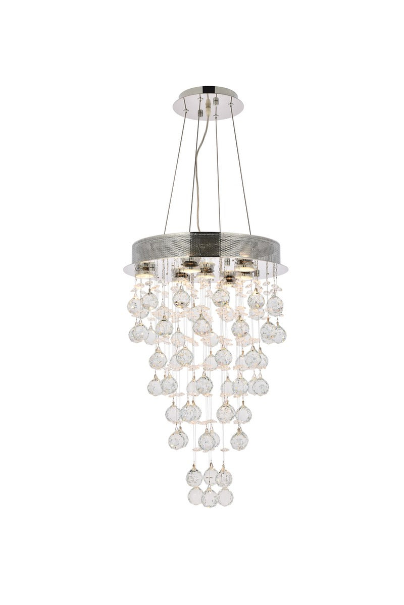 Elegant Lighting - V2006D16C/RC - Seven Light Pendant - Galaxy - Chrome