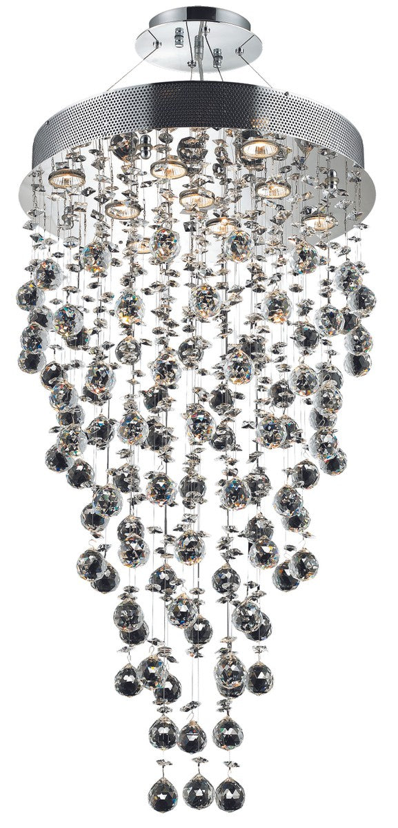 Elegant Lighting - V2006D20C/RC - Nine Light Chandelier - Galaxy - Chrome