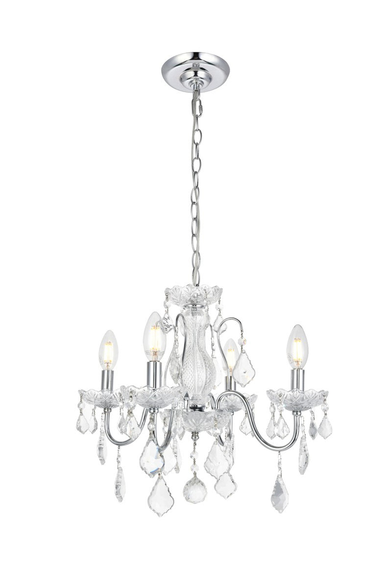 Elegant Lighting - V2015D17C/RC - Four Light Pendant - St. Francis - Chrome