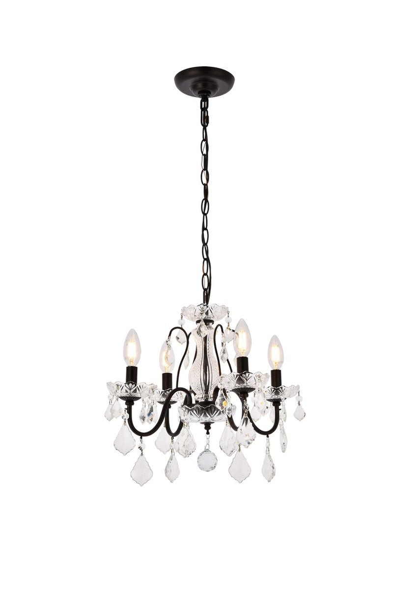 Elegant Lighting - V2015D17DB/RC - Four Light Pendant - St. Francis - Dark Bronze