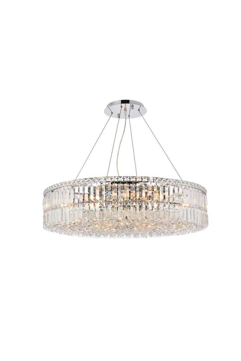 Elegant Lighting - V2030D32C/RC - 18 Light Chandelier - Maxime - Chrome