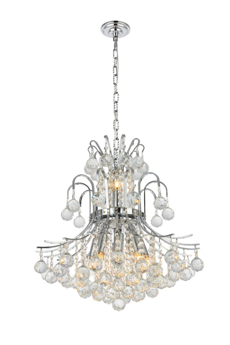 Elegant Lighting - V8001D19C/RC - Ten Light Pendant - Toureg - Chrome