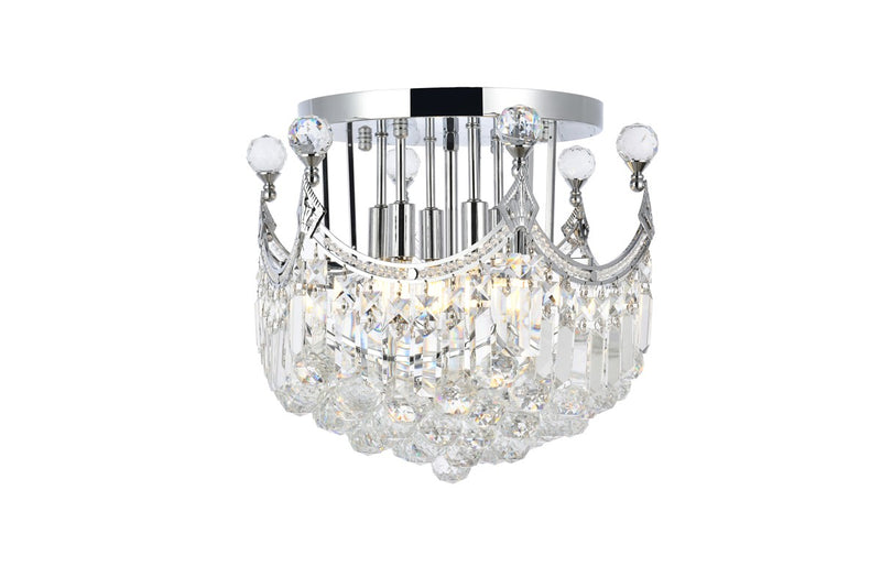 Elegant Lighting - V8949F16C/RC - Six Light Flush Mount - Corona - Chrome