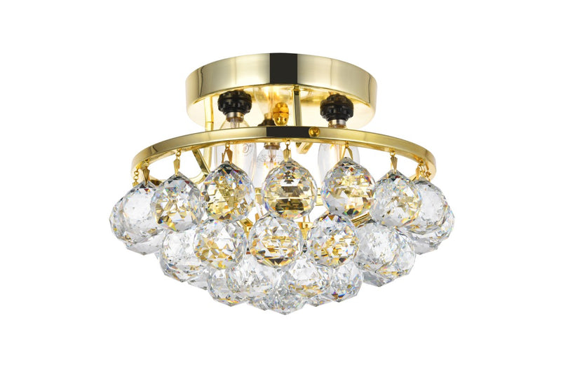 Elegant Lighting - V9805F10G/RC - Three Light Flush Mount - Corona - Chrome
