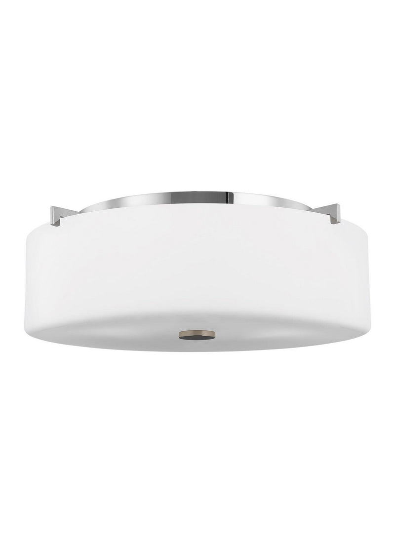 Generation Lighting - FM312CH - Three Light Flush Mount - Sunset Drive - Chrome