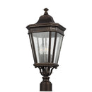 Three Light Post/Pier Lantern<br /><span style="color:#4AB0CE;">Entrega: 4-10 dias en USA</span><br /><span style="color:#4AB0CE;font-size:60%;">PREGUNTE POR ENTREGA EN PANAMA</span><br />Collection: Cotswold Lane<br />Finish: Grecian Bronze