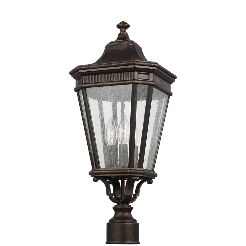 Three Light Post/Pier Lantern<br /><span style="color:#4AB0CE;">Entrega: 4-10 dias en USA</span><br /><span style="color:#4AB0CE;font-size:60%;">PREGUNTE POR ENTREGA EN PANAMA</span><br />Collection: Cotswold Lane<br />Finish: Grecian Bronze