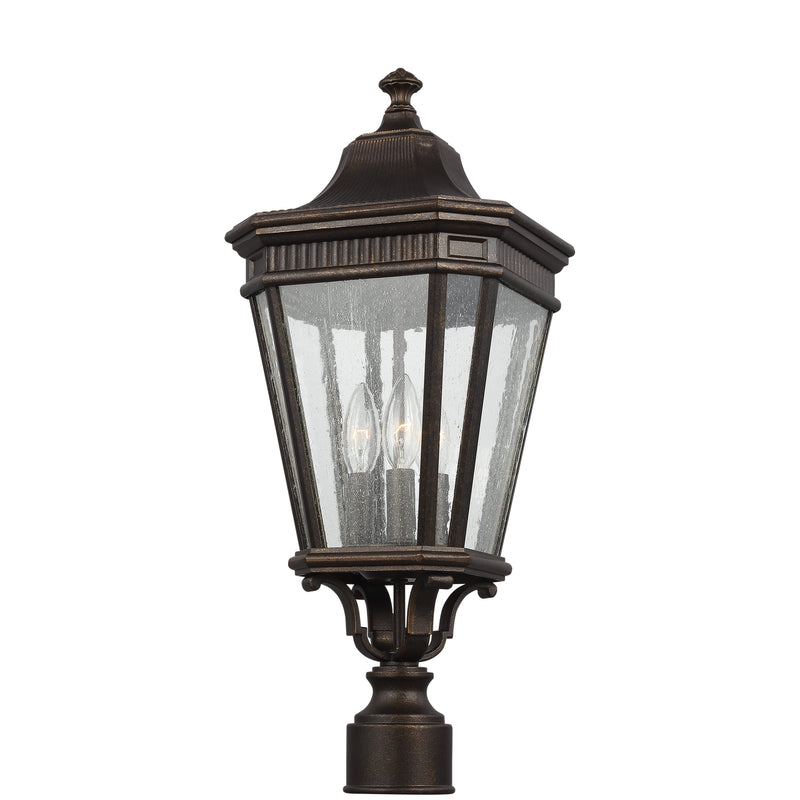 Three Light Post/Pier Lantern<br /><span style="color:#4AB0CE;">Entrega: 15-16 semanas en USA</span><br /><span style="color:#4AB0CE;font-size:60%;">PREGUNTE POR ENTREGA EN PANAMA</span><br />Collection: Cotswold Lane<br />Finish: Grecian Bronze