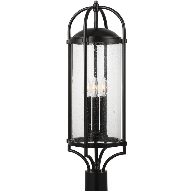 Three Light Post/Pier Lantern<br /><span style="color:#4AB0CE;">Entrega: 4-10 dias en USA</span><br /><span style="color:#4AB0CE;font-size:60%;">PREGUNTE POR ENTREGA EN PANAMA</span><br />Collection: Dakota<br />Finish: Espresso