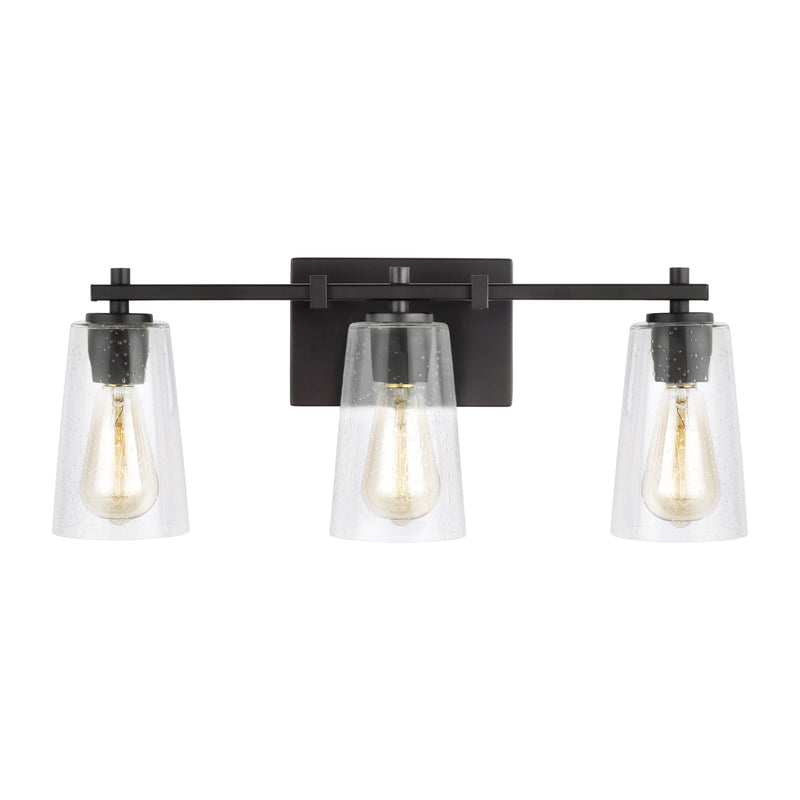 Three Light Vanity<br /><span style="color:#4AB0CE;">Entrega: 4-10 dias en USA</span><br /><span style="color:#4AB0CE;font-size:60%;">PREGUNTE POR ENTREGA EN PANAMA</span><br />Collection: Mercer<br />Finish: Oil Rubbed Bronze