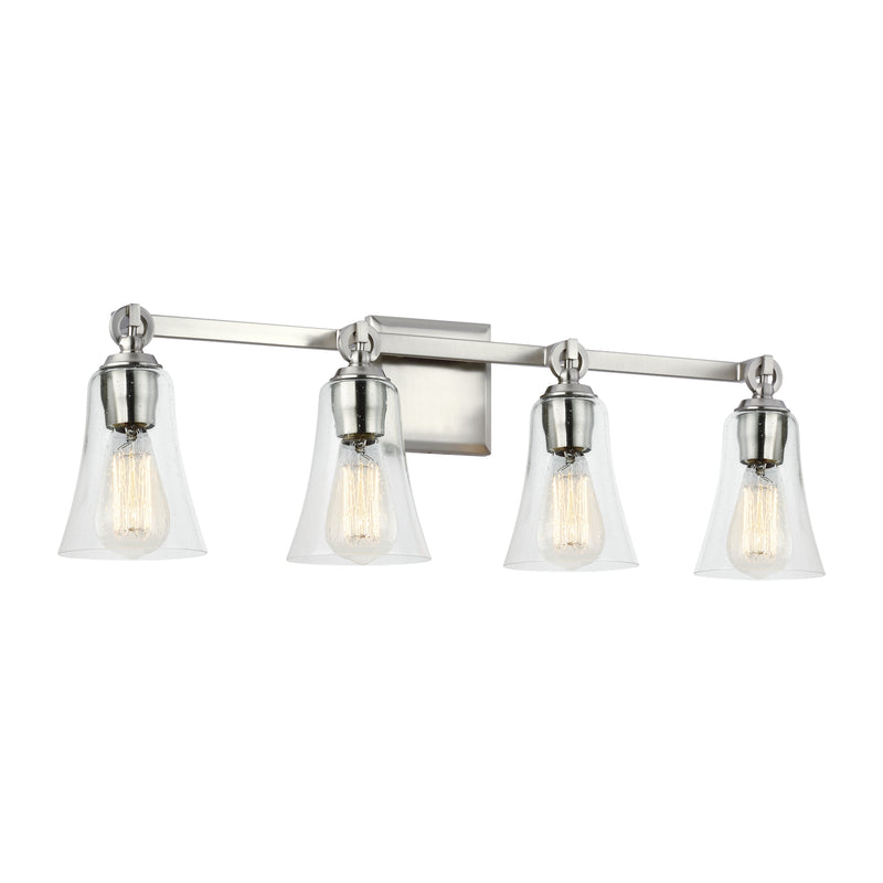Four Light Vanity<br /><span style="color:#4AB0CE;">Entrega: 4-10 dias en USA</span><br /><span style="color:#4AB0CE;font-size:60%;">PREGUNTE POR ENTREGA EN PANAMA</span><br />Collection: Monterro<br />Finish: Satin Nickel